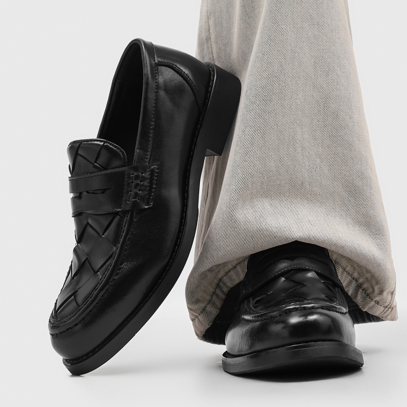 Men Formal Wear For Summer - Sepatu Loafer Penny Rajutan Tangan Pria,