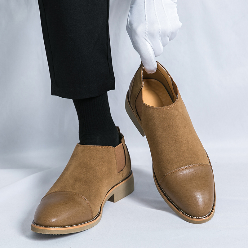 Men'S Formal Office Wear Shoes - Sepatu Formal Retro Pria Hitam Coklat