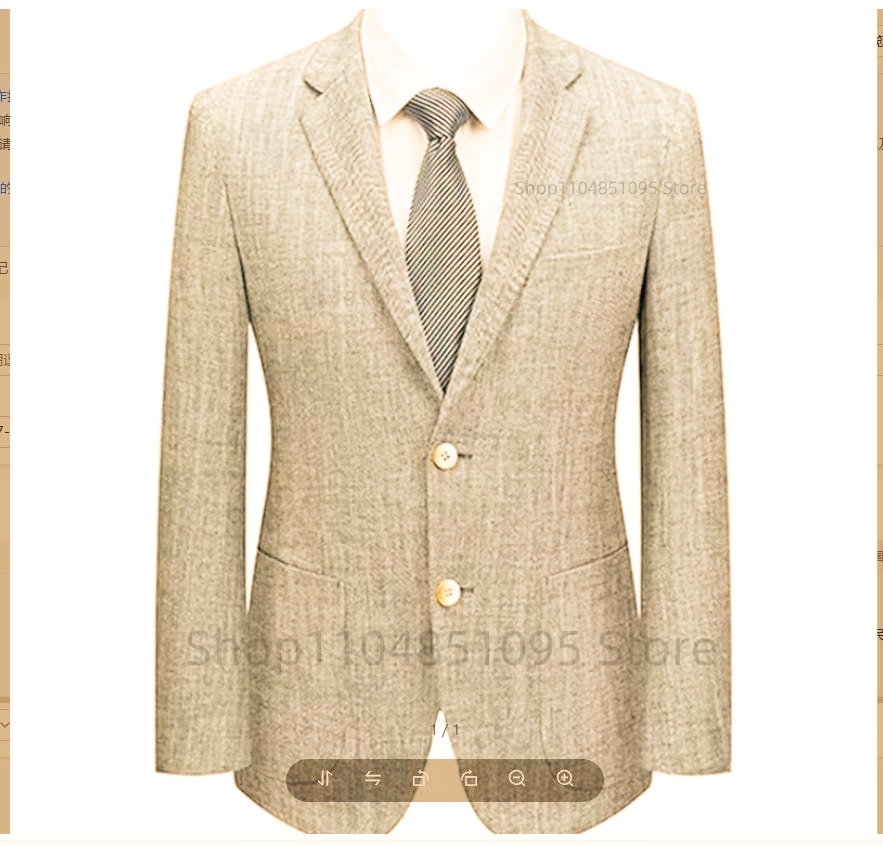 Men Formal Wear For Summer - Jas Blazer Linen Slim Fit Pria