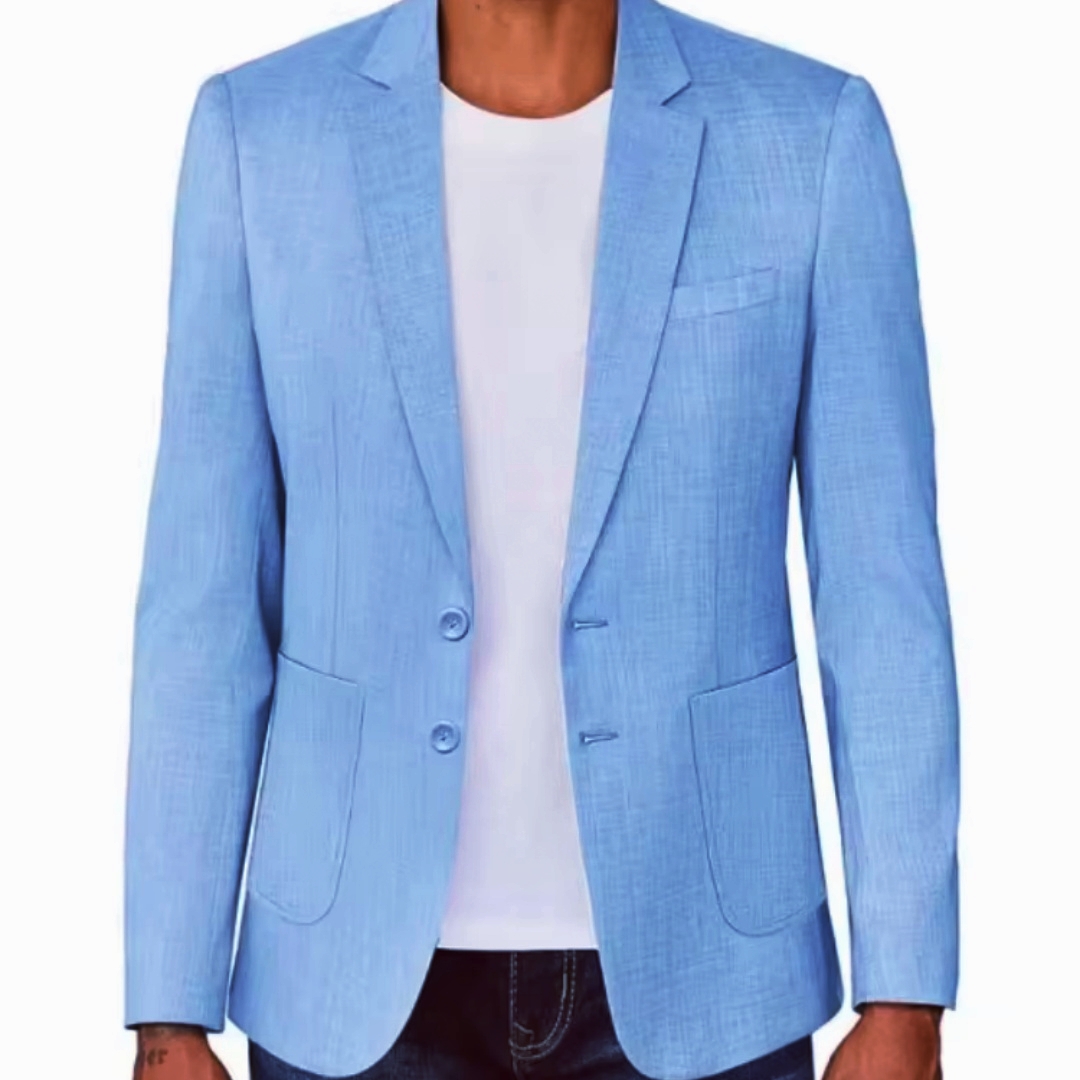 Men Formal Wear For Summer - Blazer Linen Pria Slim Fit Warna