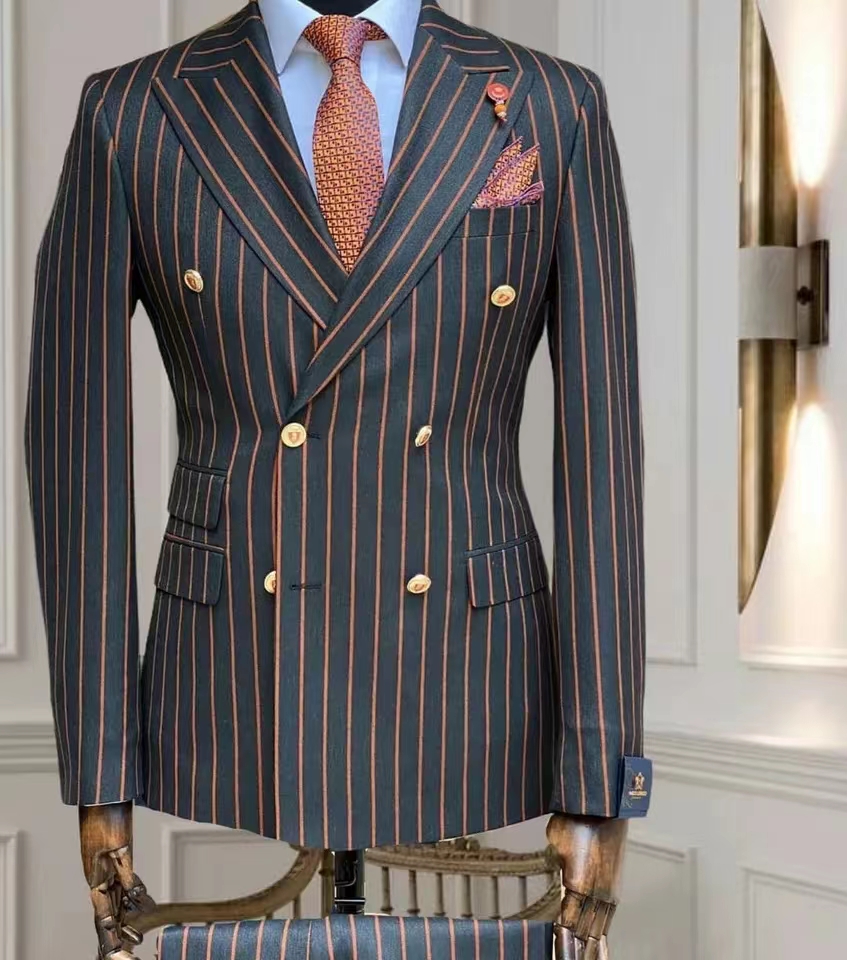 Young Men Formal Wear - Setelan Jas Pria Allingentle Motif Garis,