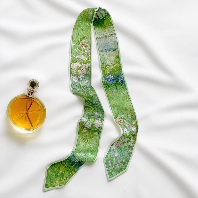 Silk Tie Woven - Syal Rambut Panjang Tipis Wanita, Kerudung