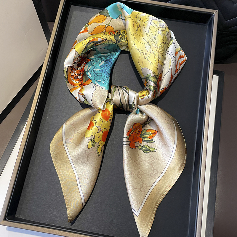 Silk Tie Woven - Syal desain cetak sutra untuk wanita