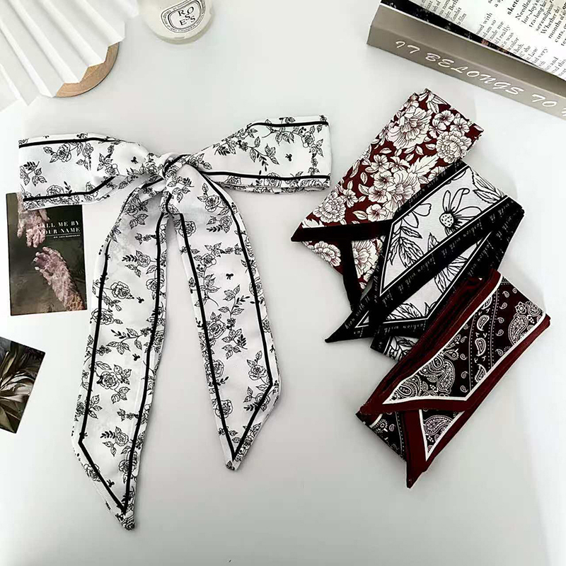 Silk Tie Woven - Selendang sutra tipis wanita, pita sutra