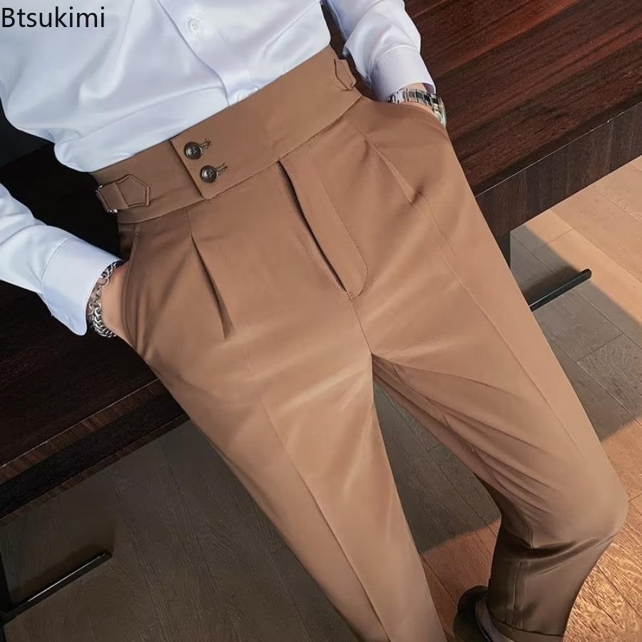 Young Men Formal Wear - Celana Panjang Pria Warna Solid Model