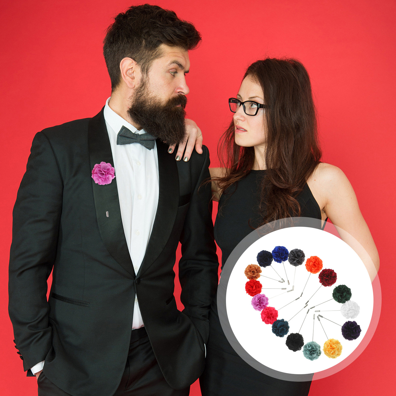 16Pcs Bros Pin Kerah Pria Eleg - Men Formal Wear Clothes ulasan dan harga