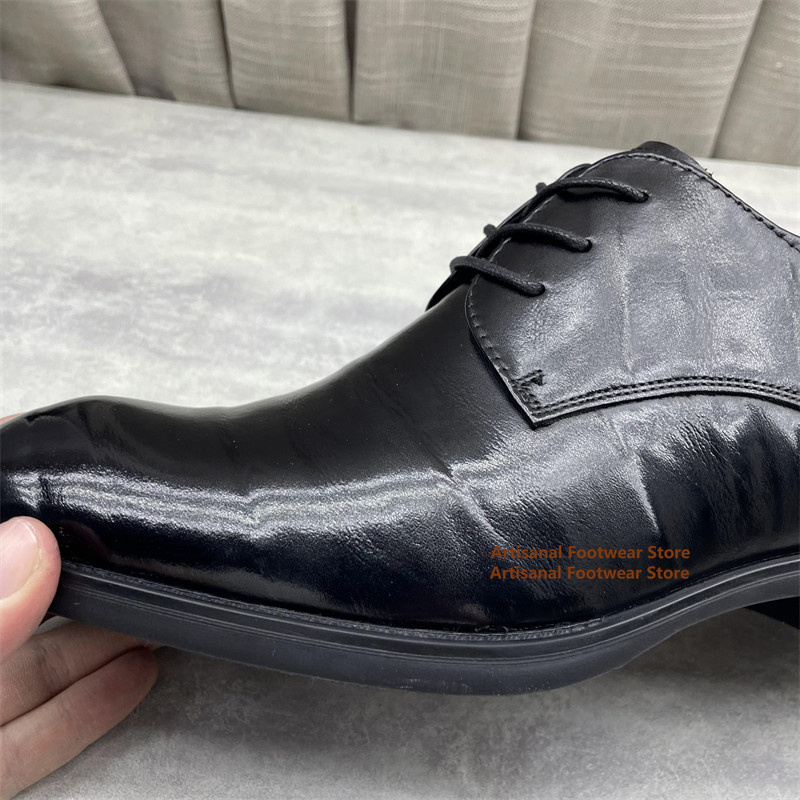 Sepatu Oxford Kulit Hitam Pria - Men'S Formal Office Wear Shoes ulasan dan harga
