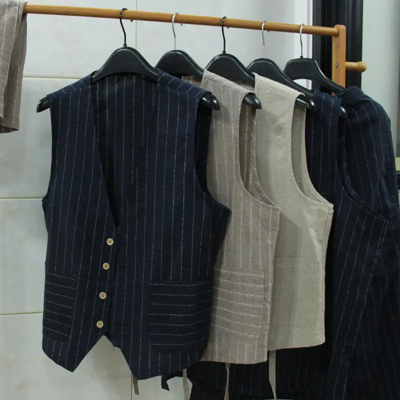 Rompi Linen Kasual Inggris unt - Men Formal Wear For Summer ulasan dan harga