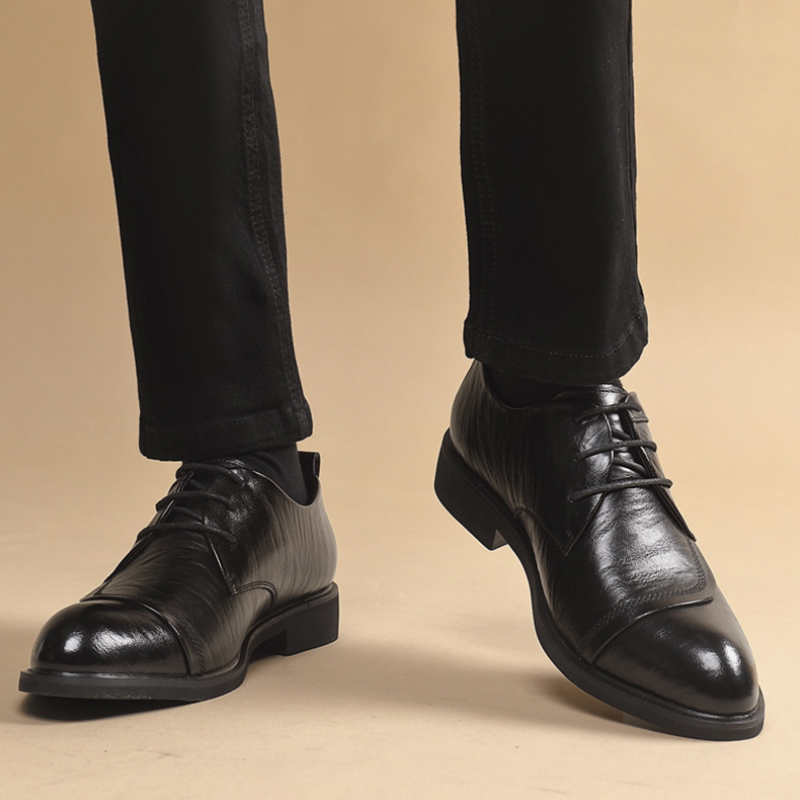 Sepatu Oxford Kulit Dengan Det - Men'S Formal Office Wear Shoes ulasan dan harga