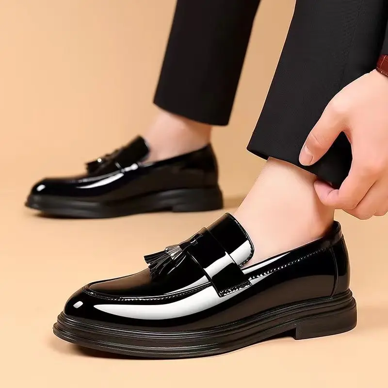 Sepatu sosial hitam pria, cair - Young Men Formal Wear ulasan dan harga