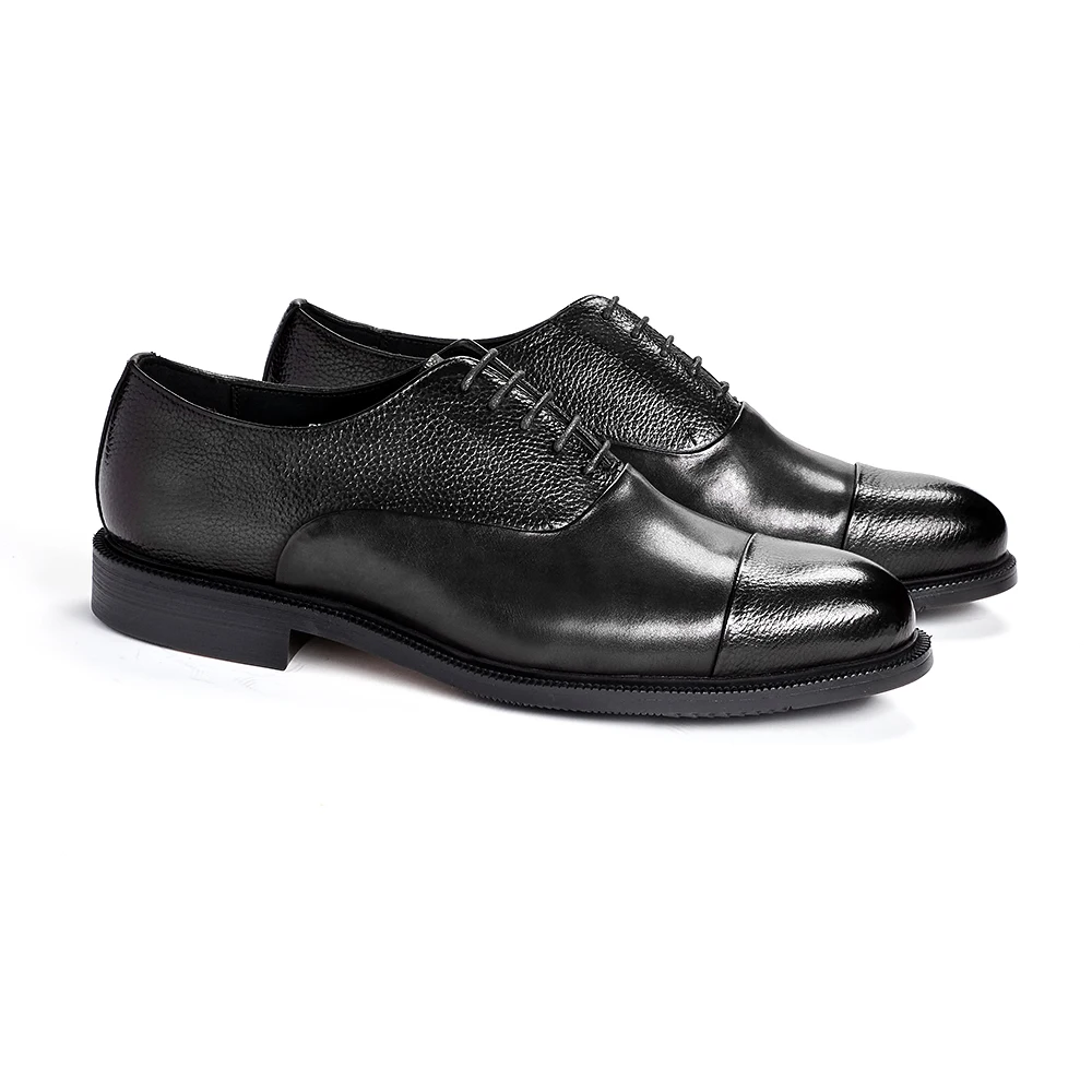 Sepatu Oxford Kulit Sapi Asli  - Young Men Formal Wear ulasan dan harga