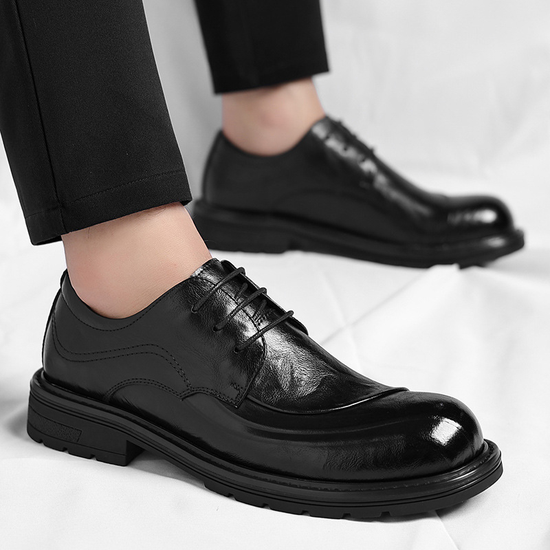 Sepatu Kulit Asli Coklat Mengk - Men'S Formal Office Wear Shoes ulasan dan harga