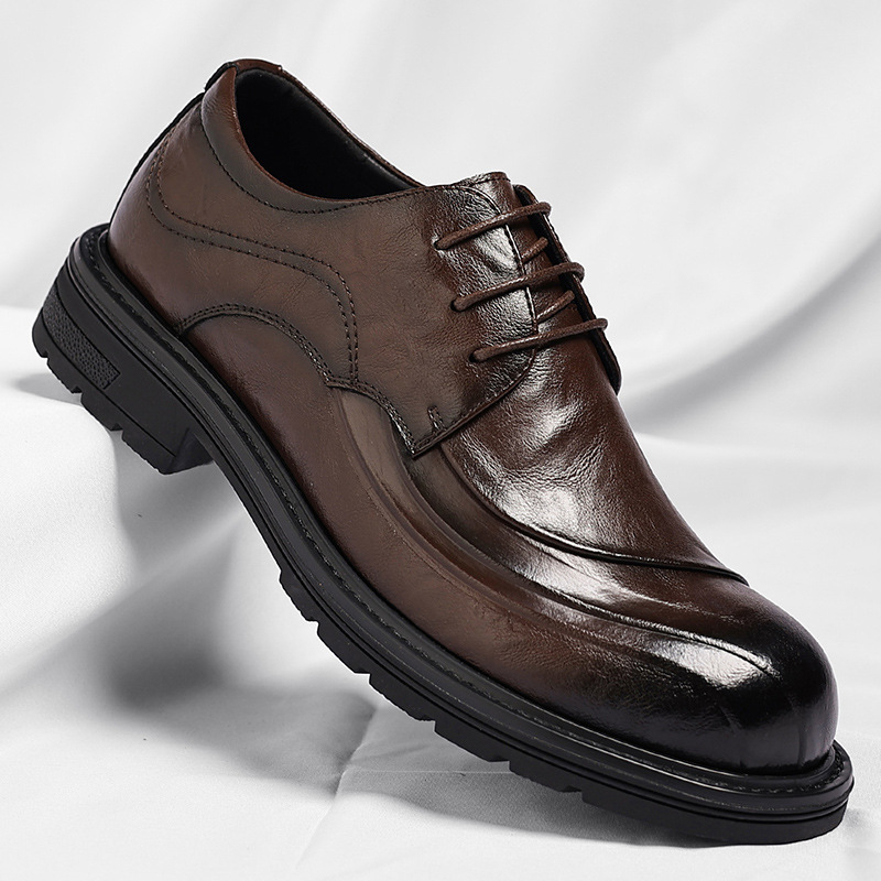 Sepatu Kulit Asli Coklat Mengk - Men'S Formal Office Wear Shoes ulasan dan harga
