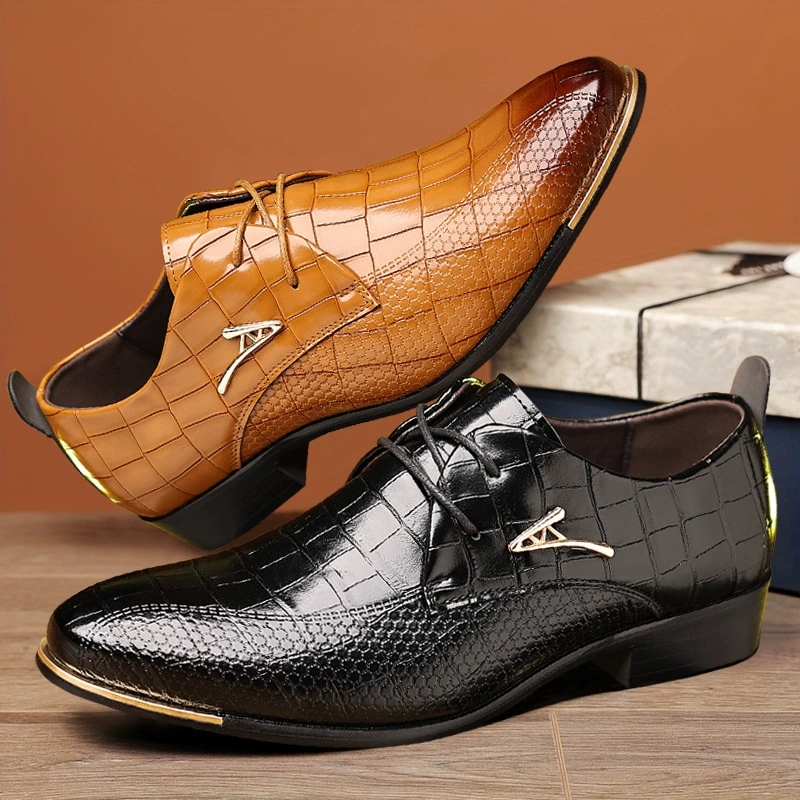 Sepatu Kulit PU Fashion Pria S - Young Men Formal Wear ulasan dan harga
