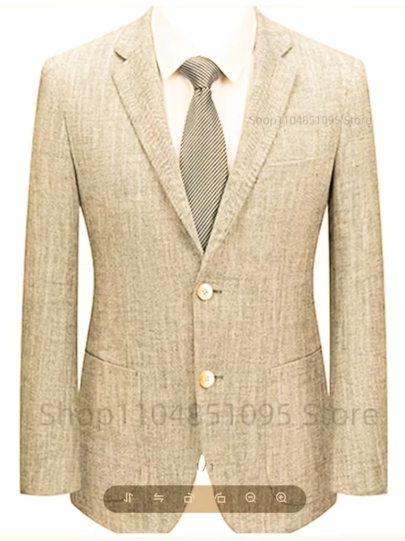 Jas Blazer Linen Slim Fit Pria - Men Formal Wear For Summer ulasan dan harga