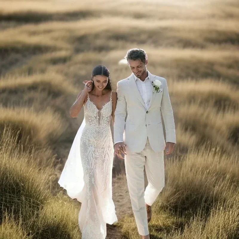 Linen tuksedo pernikahan pria, - Men Formal Wear For Summer ulasan dan harga