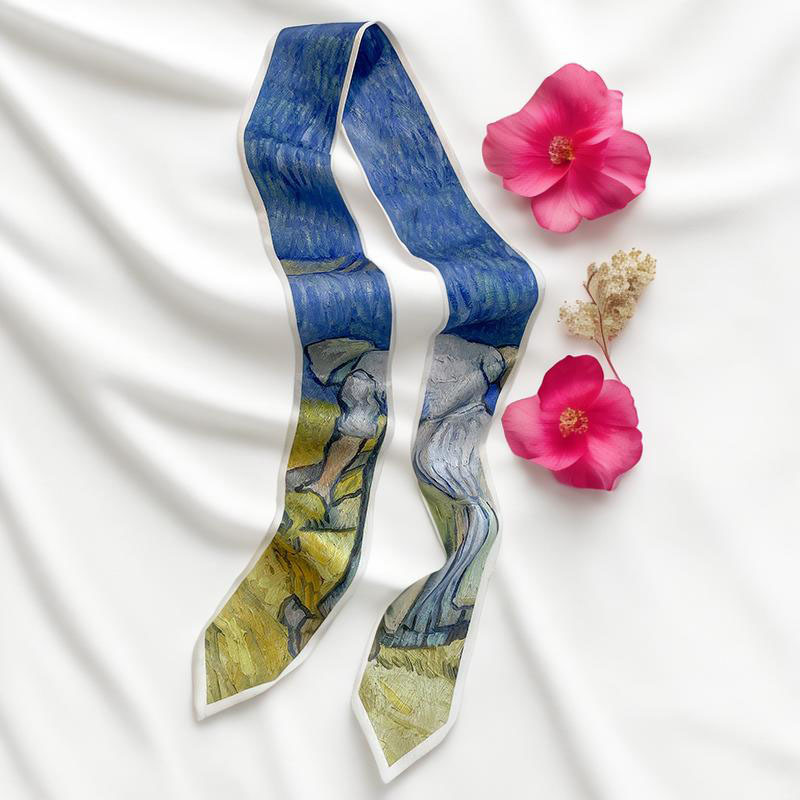 Syal Rambut Panjang Tipis Wani - Silk Tie Woven ulasan dan harga