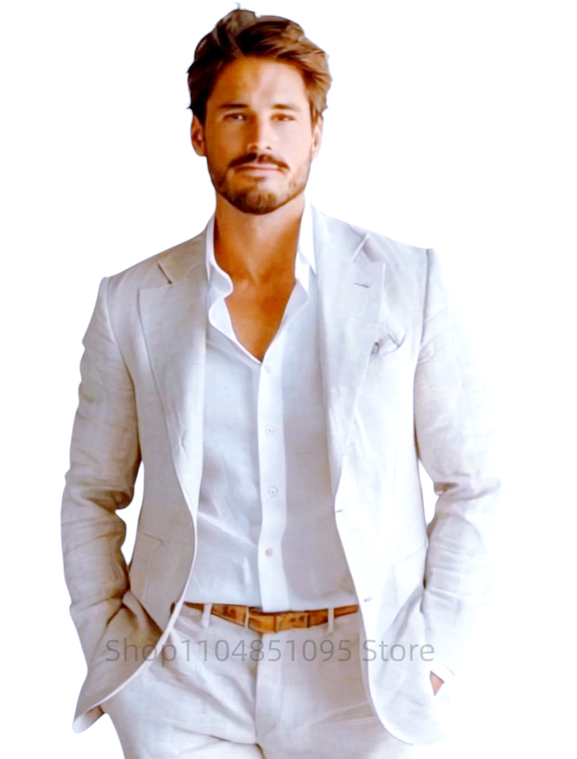 Blazer Linen Pria Slim Fit Bir - Men Formal Wear For Summer ulasan dan harga