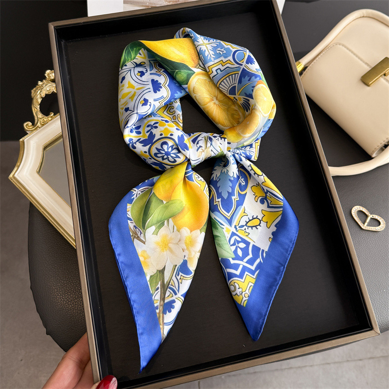 Kerudung Segi Empat Sutra Moti - Silk Tie Woven ulasan dan harga
