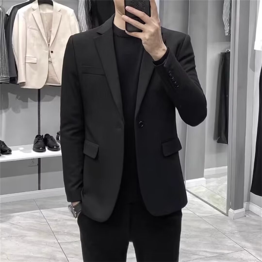 Blazer Ramping Gaya Korea Pria - Asian Men Formal Wear ulasan dan harga