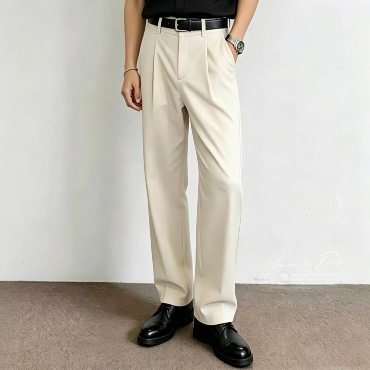 Celana Panjang Pria Tipis Puti - Men Formal Wear For Summer ulasan dan harga